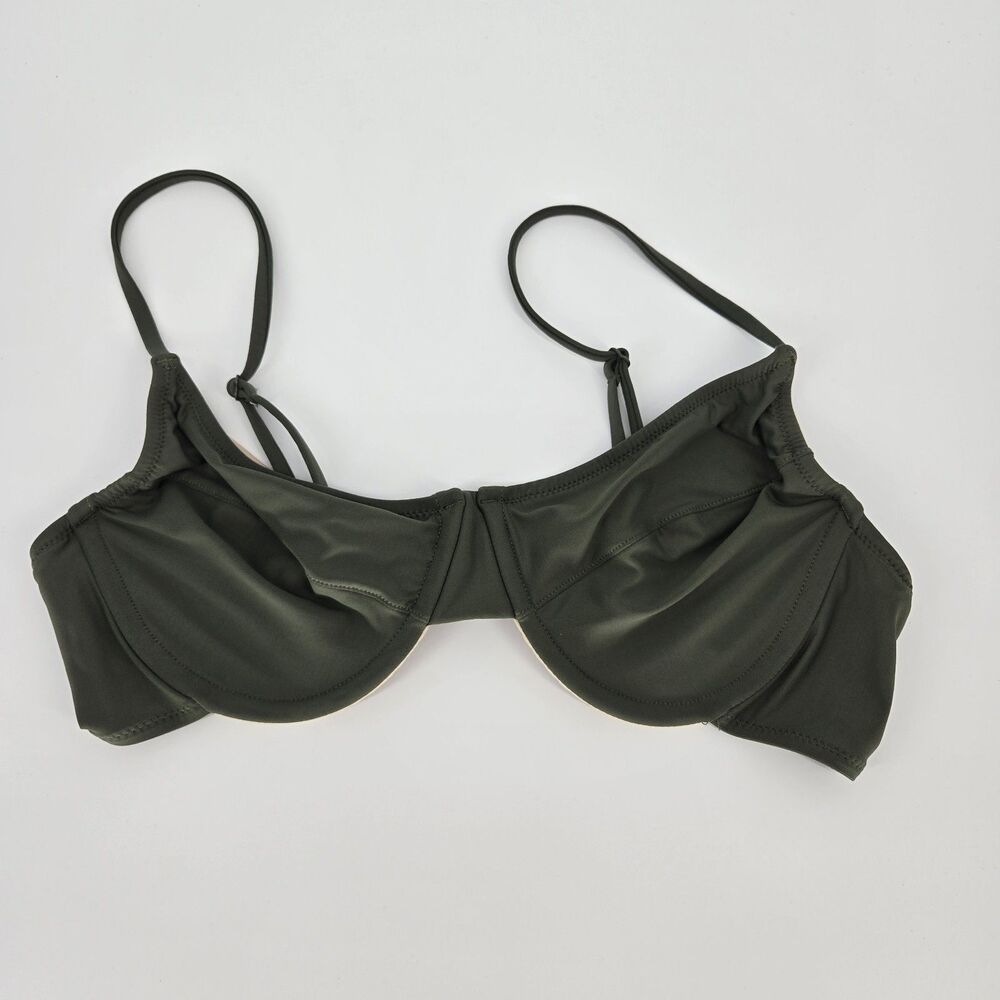 J Crew Women's 1993 Underwire Top Green 36C